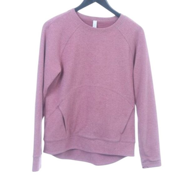 Lululemon Womens Catch a Moment Textured Crewneck Sweatshirt Size 8 Dusty Rose - Picture 3 of 7